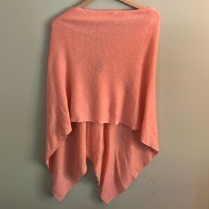 Coral Cashmere Poncho